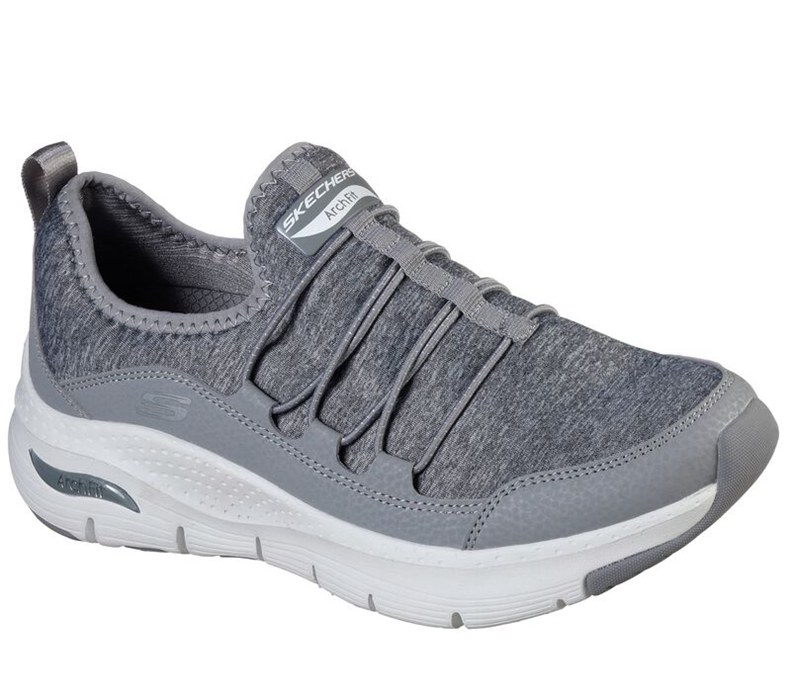 Skechers Arch Fit - Rainbow View - Womens Sneakers Grey [AU-GX9900]